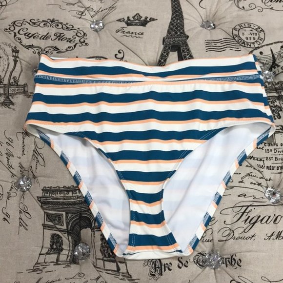 NWOT Athena Retro Stripe Bikini Bottoms - Picture 6 of 7